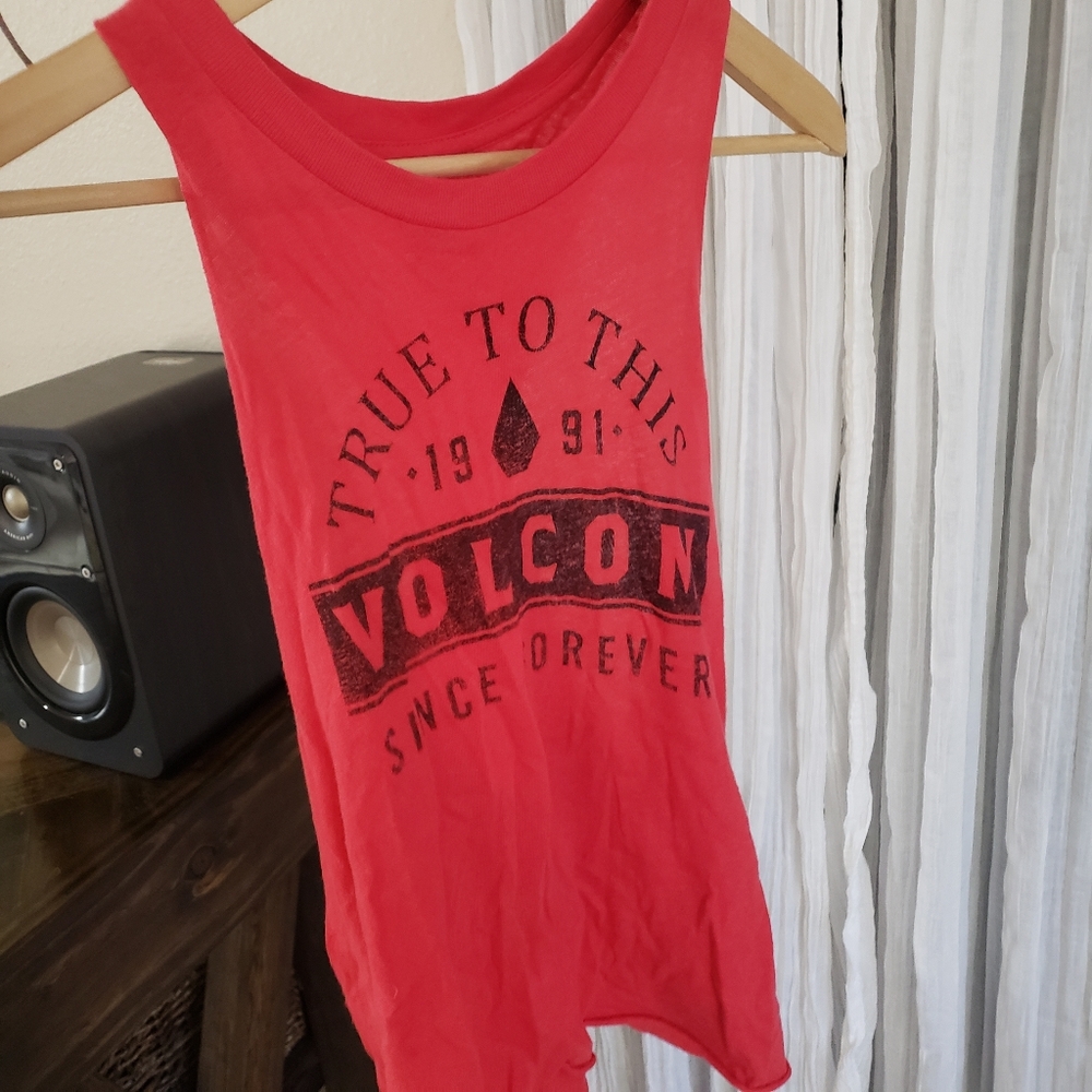 Volcom Cut Up Muscle Work Out Tee Raw Hem
